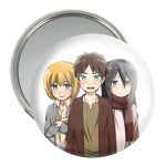 آینه جیبی خندالو مدل ارن و میکاسا و ارمین انیمه اتک آن تایتان Attack on Titan  کد 11030