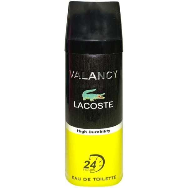 اسپری خوشبو کننده بدن مردانه والانسی مدل Lacoste حجم 200 میلی لیتر