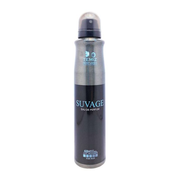 اسپری دئودورانت تمیز پرفیوم مدل Suvage حجم 200 میلی لیتر