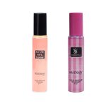 عطر جیبی زنانه هدوی استوری مدل ویکتوریا سکرت بامبشل و لانکوم لاویه بل حجم 30 میلی لیتر مجموعه 2 عددی