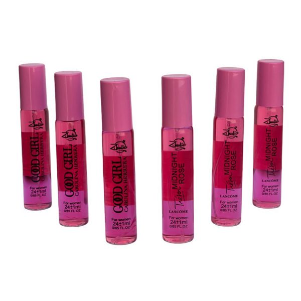 عطر جیبی زنانه ژولیا مدل گود گرل و میدنایت رز حجم 24 میلی لیتر بسته 6 عددی