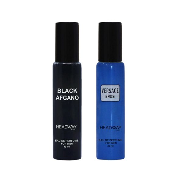 عطر جیبی مردانه هدوی استوری مدل بلک افغان و ورساچ اروس حجم 30 میلی لیتر مجموعه 2 عددی