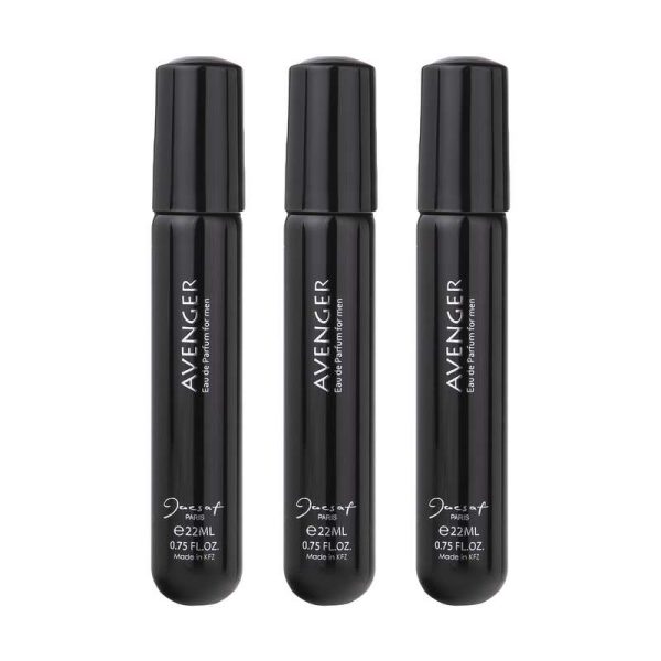 عطر جیبی مردانه ژک ساف مدل Avenger حجم 22 میلی لیتر بسته 3 عددی