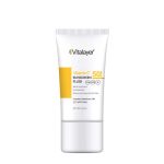 فلوئید ضدآفتاب رنگی ویتالیر SPF 50 مدل Vitamin C مناسب انواع پوست حجم 50 میلی لیتر