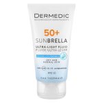 کرم ضد آفتاب بدون رنگ درمدیک spf50 مدل DY مناسب پوست های خشک حجم 50 میلی لیتر