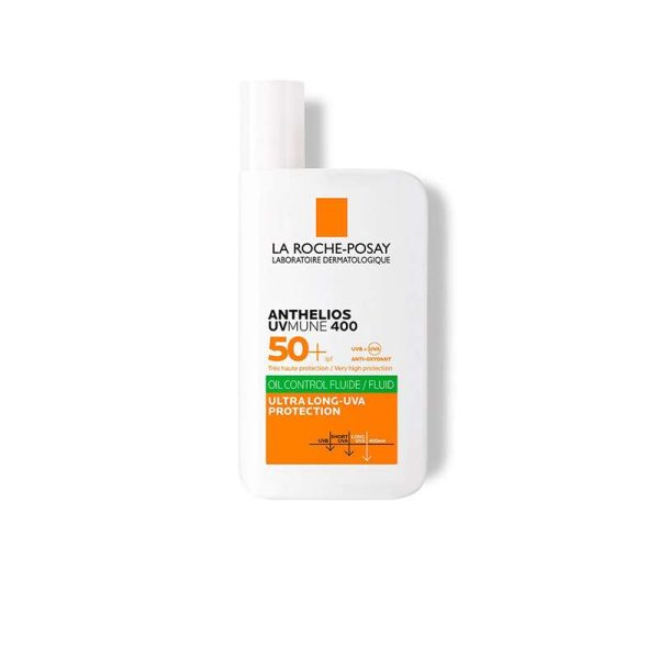 کرم ضد آفتاب بدون رنگ لاروش پوزای SPF50 مدل Anthelios UVMUNE400 مناسب انوع پوست حجم 50 میلی لیتر