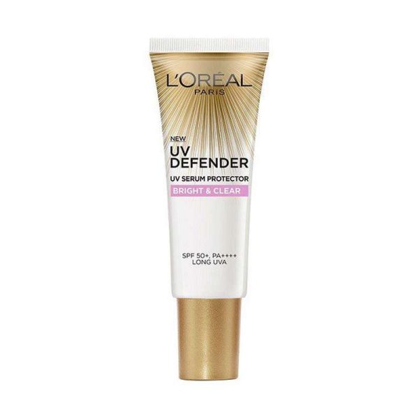 کرم ضد آفتاب بدون رنگ لورآل SPF 50 مدل Bright And Clear مناسب برای پوست خشک حجم 50 میلی لیتر