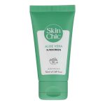کرم ضد آفتاب بدون رنگ SPF 50 اسکین شیک مدل Aloe Vera ‌مناسب پوست‌های حساس حجم 50 میلی‌لیتر