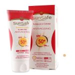 کرم ضد آفتاب رنگی روشن سان سیف مدل ANTI AGEING مناسب انواع پوست حجم 50 میلی لیتر