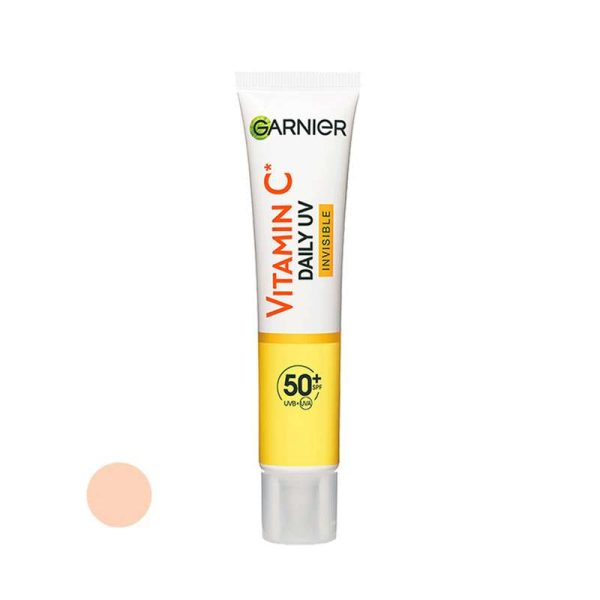کرم ضد آفتاب رنگی گارنیه SPF 50 مدل Vitamin c ‌مناسب برای انواع پوست حجم 40 میلی‌لیتر