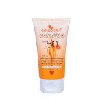 کرم ضدآفتاب بی رنگ سینودرم SPF50  مدل 02 مناسب پوست چرب حجم 50میلی لیتر