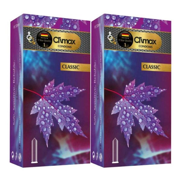 کاندوم ساده کلایمکس مدل Classic مجموعه 2 عددی